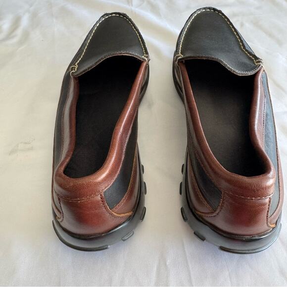 Allen Edmonds Black and Brown Leather Slip-On Driving Loafers sz 9.5 main image 7